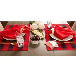 Discount Kirklands Home Red and Black Buffalo Check Placemats, Set of 6