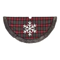 Clearance Kirklands Home Red and Black Buffalo Plaid Christmas Tree Skirt