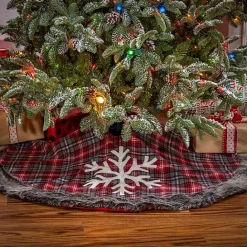 Clearance Kirklands Home Red and Black Buffalo Plaid Christmas Tree Skirt