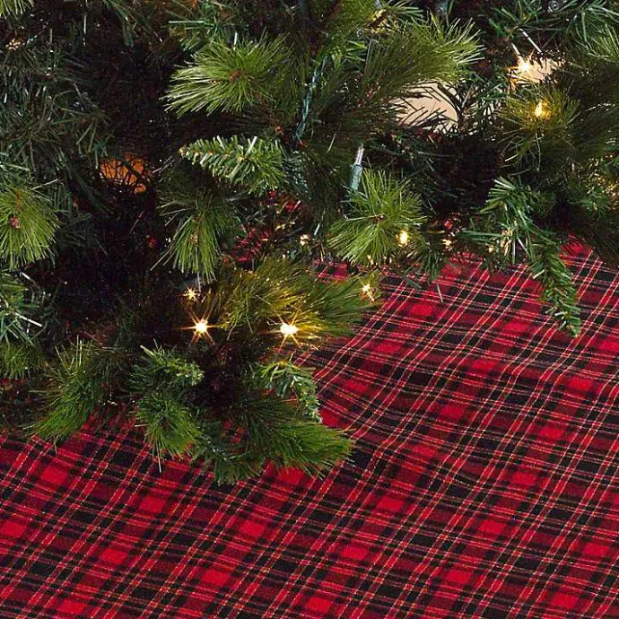 Hot Kirklands Home Red and Black Classic Plaid Tree Skirt