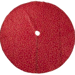 Best Kirklands Home Red and Gold Emboidered Tree Skirt