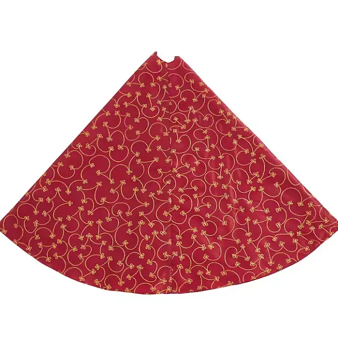 Best Kirklands Home Red and Gold Emboidered Tree Skirt