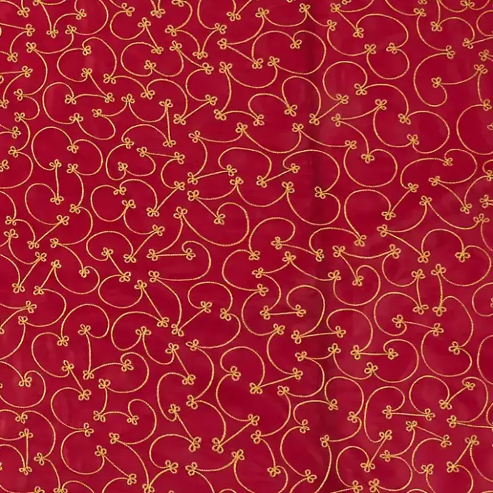 Best Kirklands Home Red and Gold Emboidered Tree Skirt