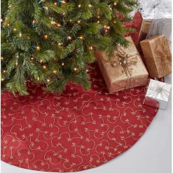 Best Kirklands Home Red and Gold Emboidered Tree Skirt