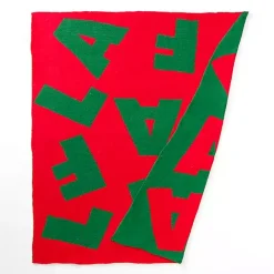 Sale Kirklands Home Red and Green Falala Cloud Throw
