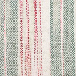 Sale Kirklands Home Red and Green Striped Christmas Lumbar Pillow