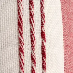 Discount Kirklands Home Red and Ivory Color Block Pillow