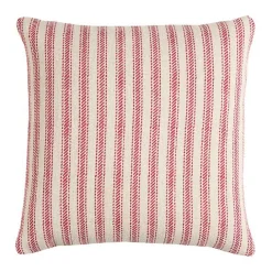 Clearance Kirklands Home and Natural Ticking Stripe Pillow Red