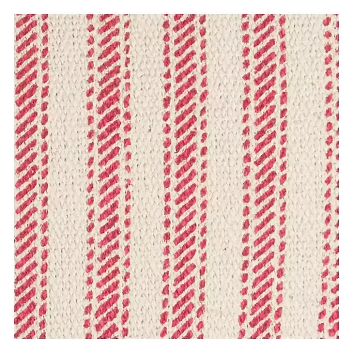 Clearance Kirklands Home and Natural Ticking Stripe Pillow Red