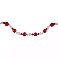 Best Kirklands Home Red and White Shatterproof Ornament Tree Garland