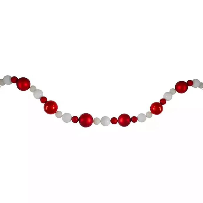 Best Kirklands Home Red and White Shatterproof Ornament Tree Garland