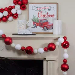 Best Kirklands Home Red and White Shatterproof Ornament Tree Garland