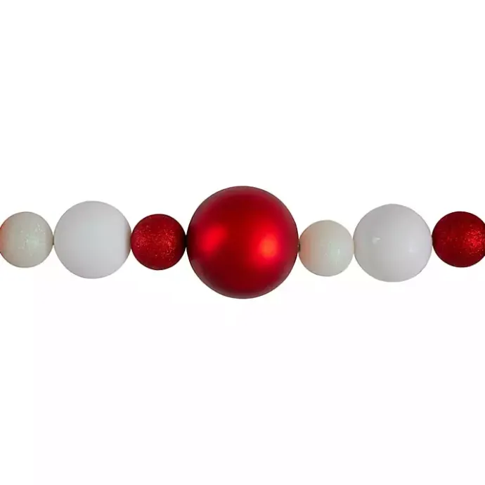 Best Kirklands Home Red and White Shatterproof Ornament Tree Garland