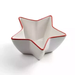Discount Kirklands Home Red and White Star Appetizer Bowl