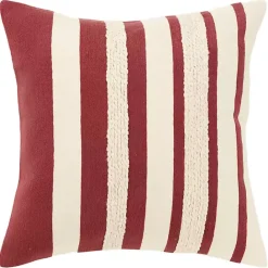 Online Kirklands Home Red Asymmetrical Linear Throw Pillow