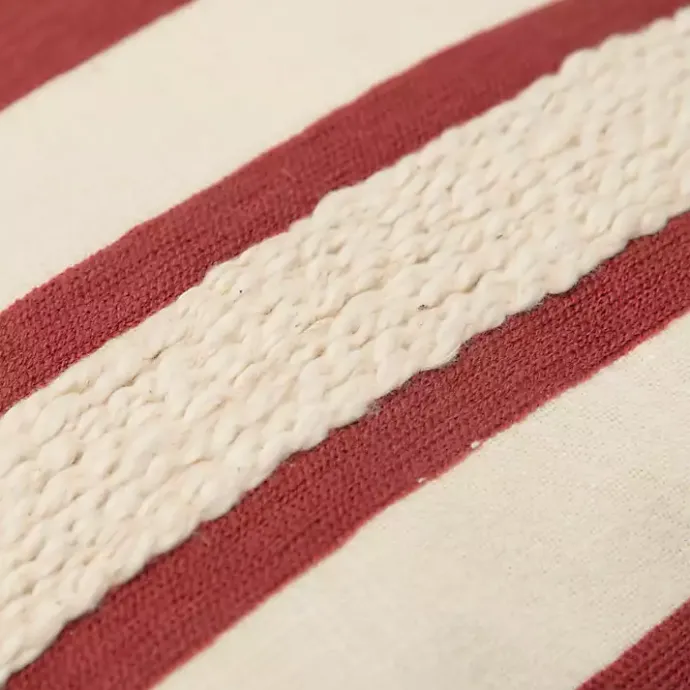 Online Kirklands Home Red Asymmetrical Linear Throw Pillow