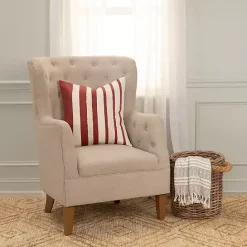 Online Kirklands Home Red Asymmetrical Linear Throw Pillow