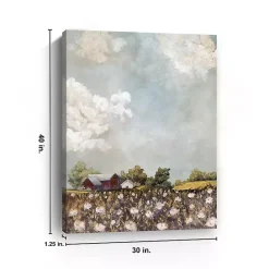 Discount Kirklands Home Red Barn and Field of Flowers Canvas Art Print Multicolor