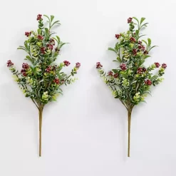 Hot Kirklands Home Red Berry Boxwood Bushes, Set of 2