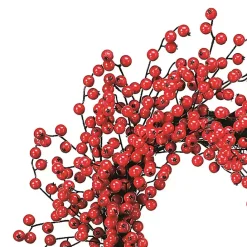 Kirklands Home Berry Outdoor Wreath Red