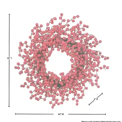 Kirklands Home Berry Outdoor Wreath Red