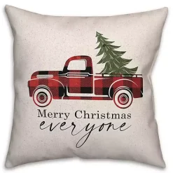 Sale Kirklands Home Red Buffalo Check Merry Christmas Truck Pillow