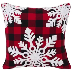 Online Kirklands Home Red Buffalo Check Snowflake Christmas Pillow
