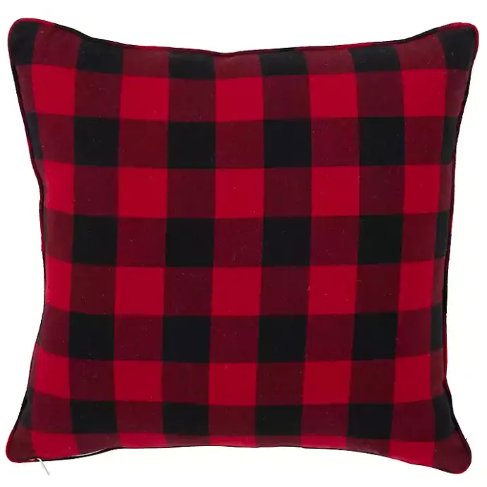 Online Kirklands Home Red Buffalo Check Snowflake Christmas Pillow