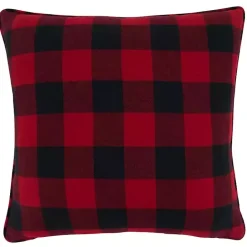 Outlet Kirklands Home Red Buffalo Plaid Merry & Bright Christmas Pillow