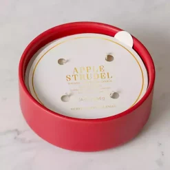 Best Kirklands Home Ceramic Apple Strudel 4-Wick Jar Candle Red