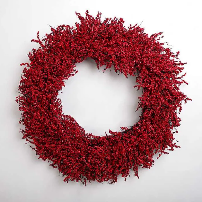 Hot Kirklands Home Christmas Berry Wreath Red