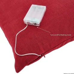 Sale Kirklands Home Red Christmas Tree LED Square Pillow