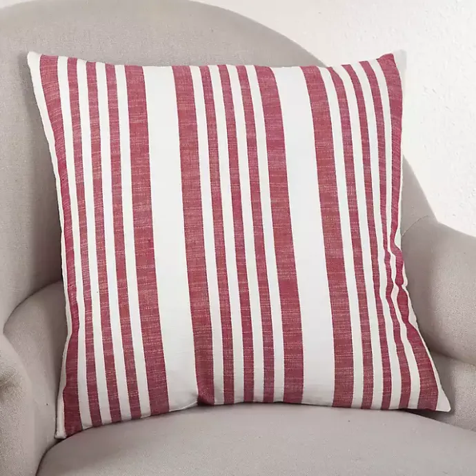 Hot Kirklands Home Red Coastal Stripe Pillow