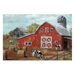 Clearance Kirklands Home Red Country Barn Giclee Canvas Art Print Multi