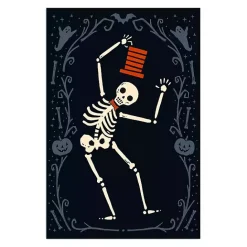 Sale Kirklands Home Red Dancing Skeleton Man Halloween Wall Plaque