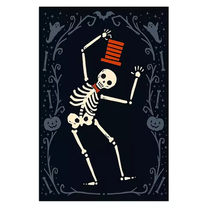 Sale Kirklands Home Red Dancing Skeleton Man Halloween Wall Plaque