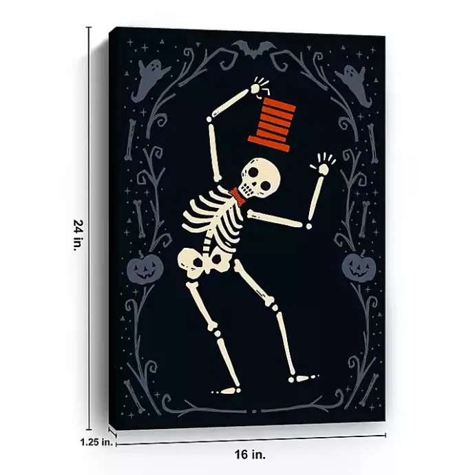 Sale Kirklands Home Red Dancing Skeleton Man Halloween Wall Plaque
