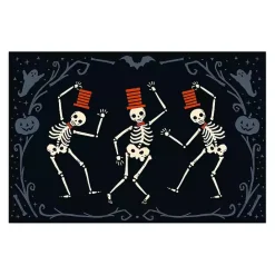 New Kirklands Home Red Dancing Skeletons Halloween Wall Plaque