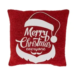 Online Kirklands Home Red Festive Santa Chenille Pillow
