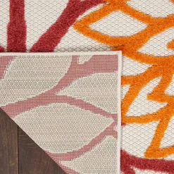 Outlet Kirklands Home Red Floral Burst Outdoor Area Rug, 7x10