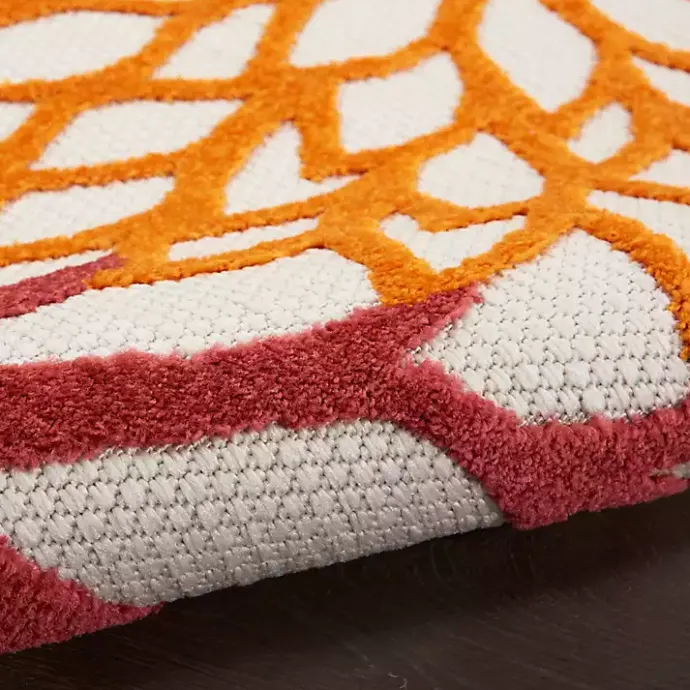 Outlet Kirklands Home Red Floral Burst Outdoor Area Rug, 7x10