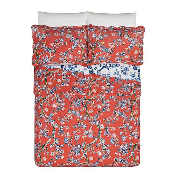 Kirklands Home Floral Dreams 3-pc. Full/Queen Quilt Set Red