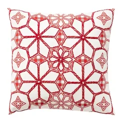 Outlet Kirklands Home Geometric Christmas Throw Pillow Red
