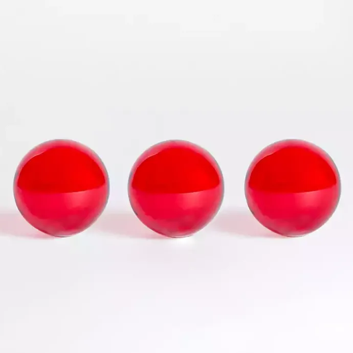 Best Kirklands Home Red Glass Orbs, Set of 3