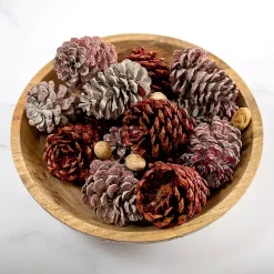 Kirklands Home Red Glitter Cinnamon Pinecones Potpourri