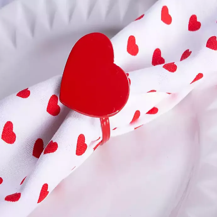 Outlet Kirklands Home Red Heart Napkin Rings, Set of 6