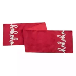 New Kirklands Home Red Ho Ho Ho Tufted Table Runner