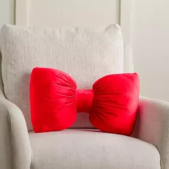Best Kirklands Home Holiday Bow Shaped Pillow Red