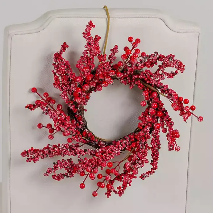 Discount Kirklands Home Iced Berry Mini Christmas Wreaths, Set of 2 Red