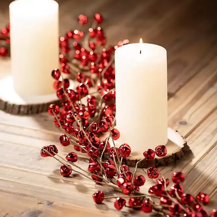 Best Kirklands Home Jingle Bells Christmas Garland Red